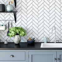 Cutting Edge Stencils - Herringbone Subway Tile Stencil